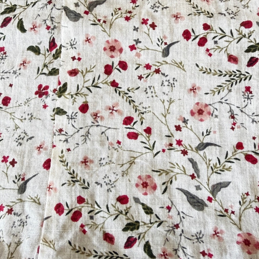 April Cornell Style Cottagecore Floral Tunic White 100% Cotton Plum Lining Med. - Picture 15 of 16